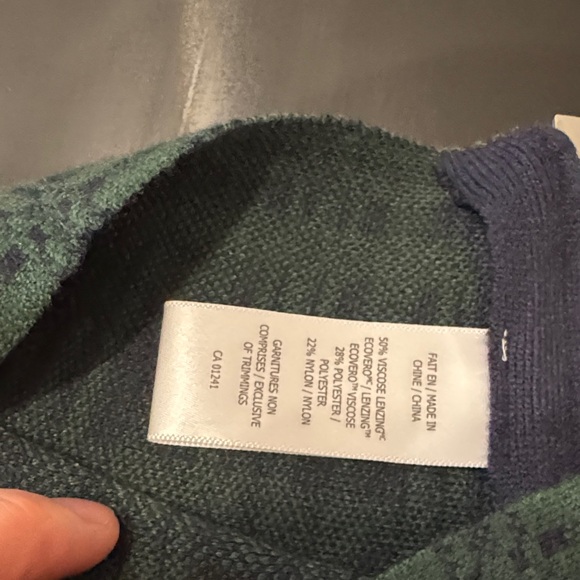 twik Navy and Green Plaid Skater Skirt - Picture 3 of 4